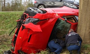 Ferrari F12 Crash: Totaled During Test Drive in Holland