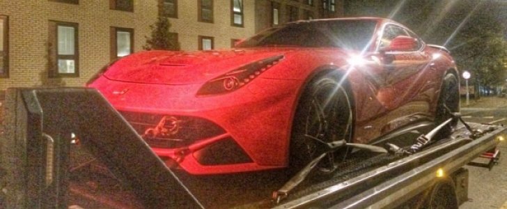 Ferrari F12 Driver Gets His Car Towed Away for Anti-Social Driving 