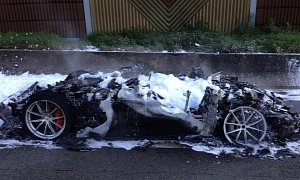 Ferrari F12 TDF Burns To a Crisp on Autobahn, Only 798 Left
