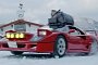 Ferrari F40 Gets Snow Chains for Drifting During Camping Trip in Japan