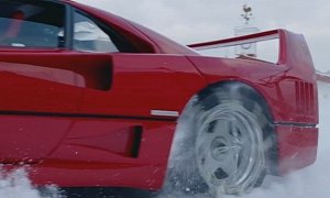 UPDATE: Ferrari F40 Goes Snow Drifting in Japan During Owner's Camping Trip