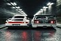 Ferrari F40 LM and Porsche 959 "White Lies" Share a Tunnel