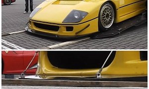 Ferrari F40 LM Barchetta One-Off Bumper Scrapping: Disastrous Unloading