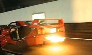 Ferrari F40 Spitting Flames