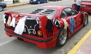 Ferrari F40 Used for Hanging Laundry Out to Dry Proves Supercars Are Practical