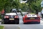 Ferrari F40 vs Nissan GT-R Near Crash