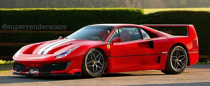 Ferrari F40 With a Pista Nose Swap Is a Round Peg in a Square Hole