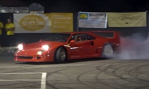Ferrari F40’s Got Plenty of Moxie, Burns Rubber With Ease at Car Meet