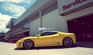 Ferrari F430 in Yellow Gets ADV.1 Wheels