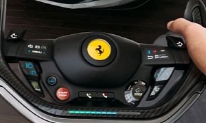 Ferrari F8 Digital Steering Wheel Looks Like a Gaming Controller