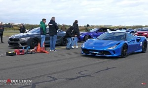 Ferrari F8 Tributo Fights Off Modded BMWs, AMGs and Nissan GT-R for V-Max Glory