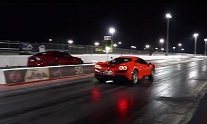 Ferrari F8 Tributo Vs. Tesla Model S 1/4-Mile Drag Race Ends with Huge Tease