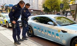 Ferrari FF "Police Car" Gets Pulled Over By Real Officers