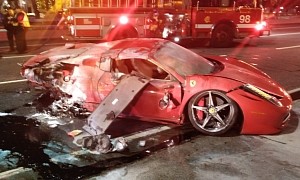 Ferrari Flips and Burns on Chicago’s Lake Shore Drive, and It Was a Rental