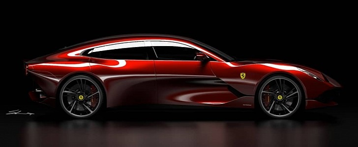 Ferrari GTC4 Grand Lusso four-door rendering