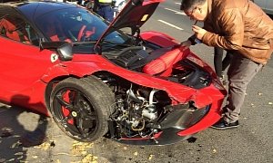 Ferrari LaFerrari Crash in Hungary Is Painful to Watch