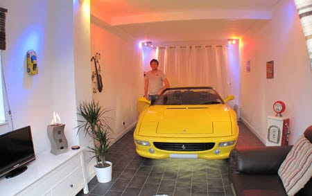 1996 F355 Spider getting comfy in the living room