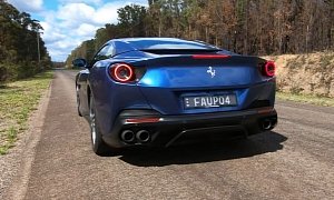 Ferrari Portofino Does 0-100 KM/H Acceleration Test, Looks Stunning in Blue