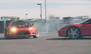 Ferrari-Powered Toyota GT86 Literally Runs Circles Around a 458 in Drift Frenzy