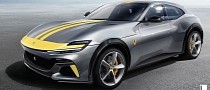 Ferrari Purosangue Gets Envisioned as Crossover Super-SUV With Suicide Doors
