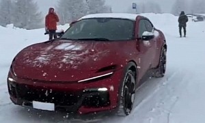 Ferrari's Not-an-SUV Purosangue Filmed on Snow for the First Time