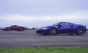 Ferrari SF90 Faces the 296 GTB in a Surprisingly Close Set of Drag and Rolling Races