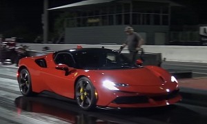 Ferrari SF90 Owner Upgrades His Car To Defeat the Tesla Model S Plaid, but It's Not Enough