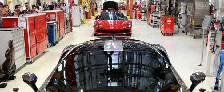 Ferrari SF90 Stradale in Maranello factory