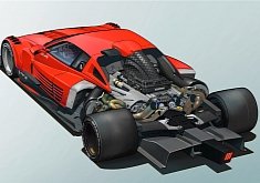 Ferrari Testarossa "Half Body" Looks Like an F1 Car, Engine Compartment Exposed