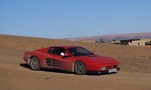 Ferrari Testarossa Takes 2,000-Mile Roadtrip to The Sahara Desert with Harry Metcalfe