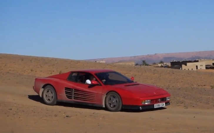 Ferrari Testarossa in Sahara Desert with Harry Metcalfe