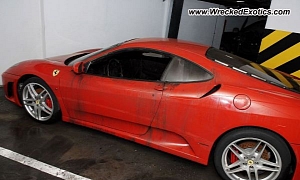 Ferrari Vandalism: F430 Interior Fire