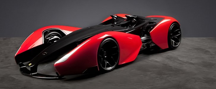 Ferrari 2040 imagined supercar