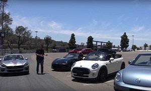 Fiat 124 Spider Takes on Mazda MX-5, MINI Cooper and VW Beetle Convertible