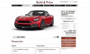 Fiat 124 Spider US Configurator Launched, Also Available in Italy