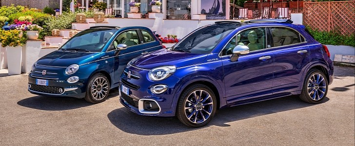 Fiat 500X and 500 Yachting with electric soft-top official introduction 