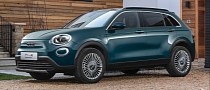 Fiat New 500X Imagined as EV Subcompact Crossover SUV Based on Stellantis’ e-CMP