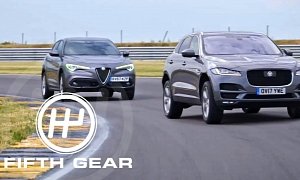 Fifth Gear Compares Jaguar F-Pace and Alfa Romeo Stelvio on the Track