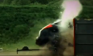 Fifth Gear Smashes Ford Focus into Wall at 120 MPH