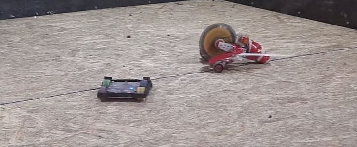 Robots fight in the ring in Battlebots TV series, get temporary YouTube ban