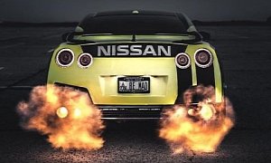 Fire-Breathing Nissan GT-R Is a Twin-Turbo Dragon