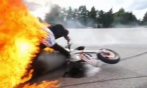 Fire Is a Nice Add-On for Moto Stunts, But Things Can Go Terribly Wrong