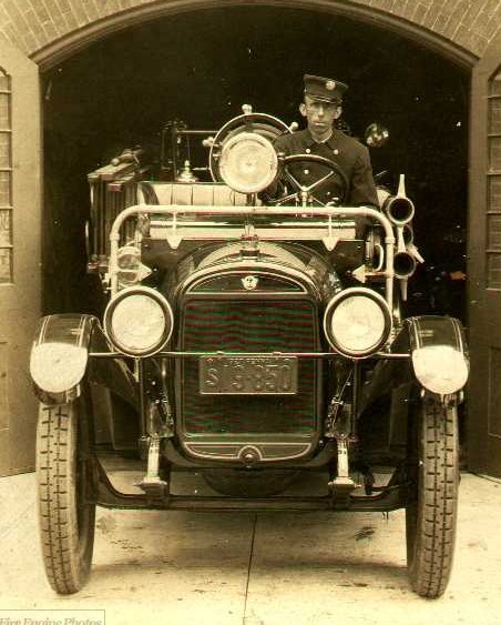 Highspire Historical Postcard First Motorized Fire Truck 1914 