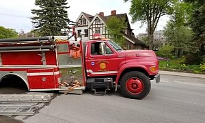 Fire Truck Loses Rear Axle on Emergency Call