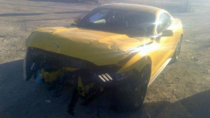 First 2015 Mustang Crash