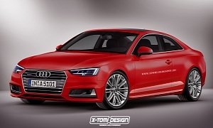First 2017 Audi A5 Coupe Rendering Emerges, Based on New A4 Sedan