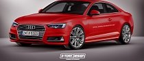 First 2017 Audi A5 Coupe Rendering Emerges, Based on New A4 Sedan