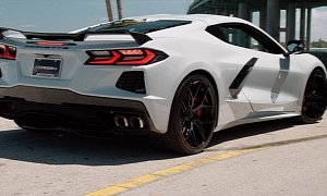 First 2020 C8 Corvette Gets Lowered on Vossen Forged Wheels