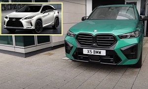 First 2024 BMW X5 M Competition Real-World Sighting Reveals a… Lexus-Like Spindle Grille?