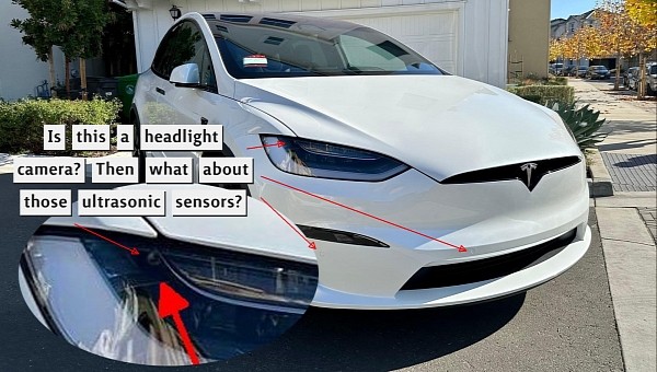 First alleged glimpse at the HW4 new headlight cameras